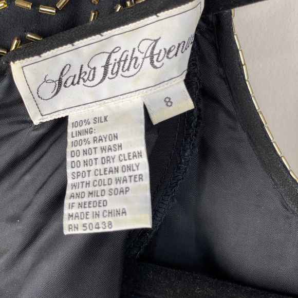 Saks Fifth Ave vintage beaded dress - 8 - Picture 10 of 14